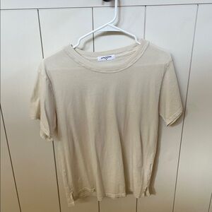 Perfectwhitetee Beige Short Sleeve Tee